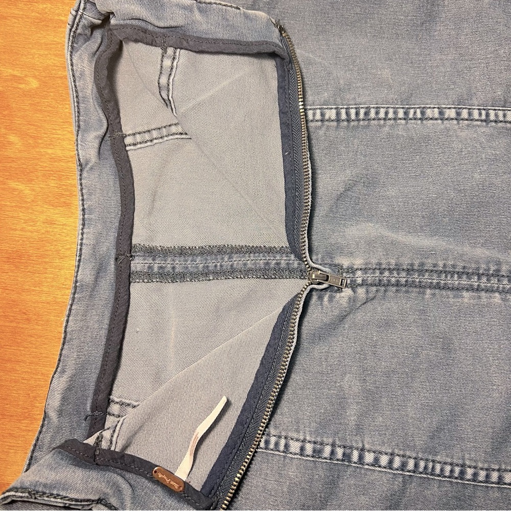 Free People Modern Femme Stretch Mini Denim Skirt Westminster Blue Jean - size 2 - Picture 5 of 7